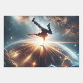 Galaktische Breakdance Explosion im tiefen Raum Geschenkpapier Set (Vorderseite)