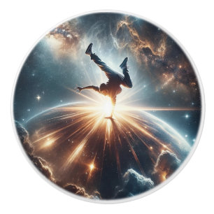 Galaktische Breakdance Explosion im tiefen Raum Keramikknauf