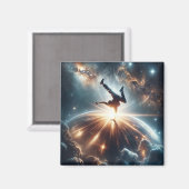 Galaktische Breakdance Explosion im tiefen Raum Magnet (Vorderseite/Rückseite)