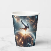 Galaktische Breakdance Explosion im tiefen Raum Pappbecher (Vorderseite)