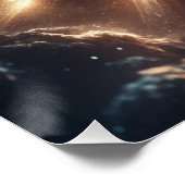 Galaktische Breakdance Explosion im tiefen Raum Poster (Ecke)