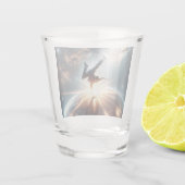 Galaktische Breakdance Explosion im tiefen Raum Schnapsglas (Rückseite)