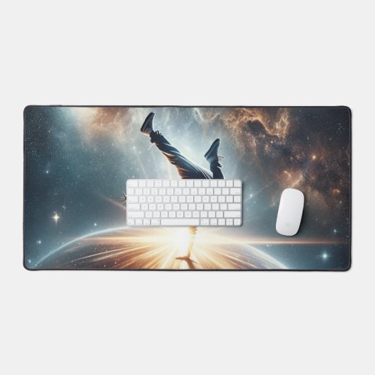 Galaktische Breakdance Explosion im tiefen Raum Schreibtischunterlage (Tastatur & Maus)