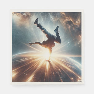 Galaktische Breakdance Explosion im tiefen Raum Serviette