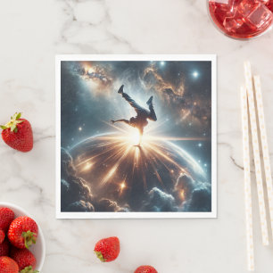 Galaktische Breakdance Explosion im tiefen Raum Serviette