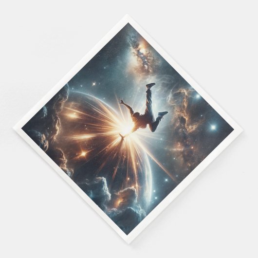 Galaktische Breakdance Explosion im tiefen Raum Serviette (Ecke)