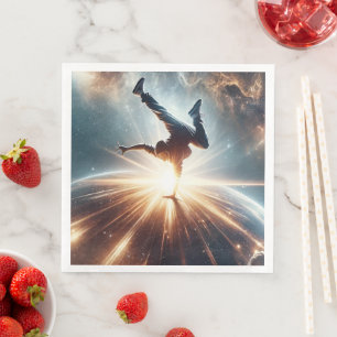 Galaktische Breakdance Explosion im tiefen Raum Serviette