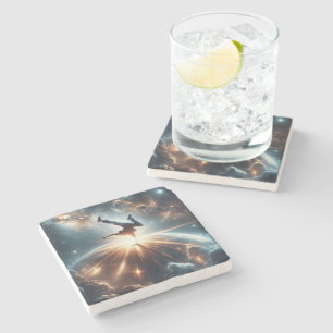 Galaktische Breakdance Explosion im tiefen Raum Steinuntersetzer