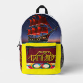 "Galaktische Crew der Sternenflotte: Bolely Go Bey Bedruckter Rucksack (Vorderseite)