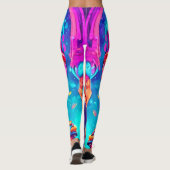 Galaktische Cyborg-Alien mit Neon Glow Leggings (Rückseite)