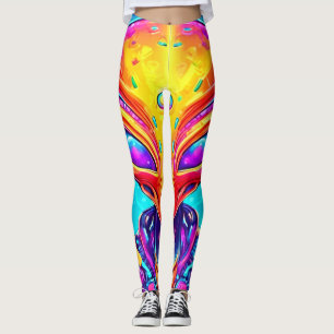 Galaktische Cyborg-Alien mit Neon Glow Leggings