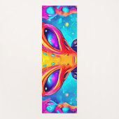 Galaktische Cyborg-Alien mit Neon Glow Yogamatte (Vorderseite)