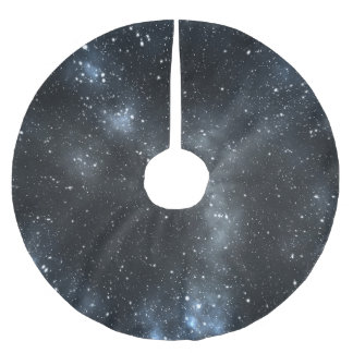 Galaktische dunkle Materie: Weltraumgeheimnis. Polyester Weihnachtsbaumdecke