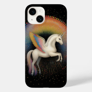 Galaktische Einhorn-Regenbogenfarben Sterne Tiefga Case-Mate iPhone 14 Hülle
