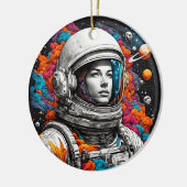 Galaktische Elegance Keramik Ornament (Links)