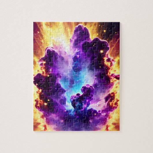 Galaktische Explosion der lila Science Fiction im Puzzle (Vertikal)
