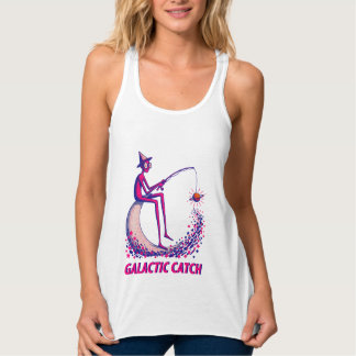 Galaktische Fang-Illustration – Mondangeln & Glowi Tank Top