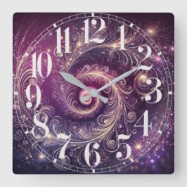 Galaktische Federn Wall Uhr