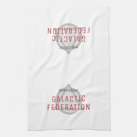 Galaktische Föderation Mitglied Geschirrtuch (Vertikal)
