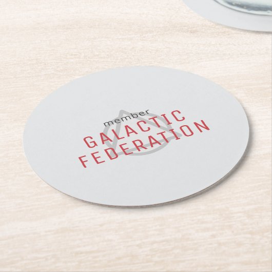 Galaktische Föderation Runder Pappuntersetzer (Angewinkelt)
