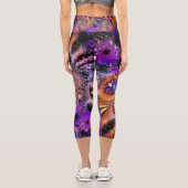 Galaktische Fraktal Capri Leggings (Rückseite)
