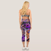 Galaktische Fraktal Capri Leggings (Rückseite)