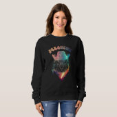 Galaktische Gefärbte Krawatte Meowdy Texas Cat Mem Sweatshirt (Vorne ganz)