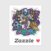 Galaktische Gitarrist Aufkleber (Blatt)