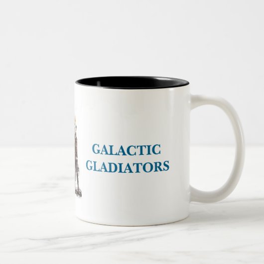 Galaktische Gladiator-Tasse 2 Zweifarbige Tasse (Rechts)