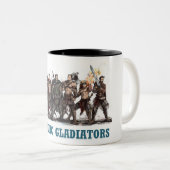 Galaktische Gladiator-Tasse Zweifarbige Tasse (VorderseiteRechts)
