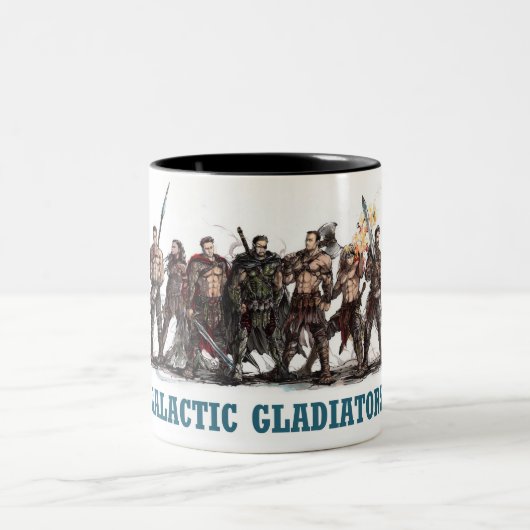 Galaktische Gladiator-Tasse Zweifarbige Tasse (Mittel)