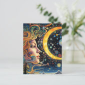 Galaktische Göttin Postkarte (Stehend Vorderseite)