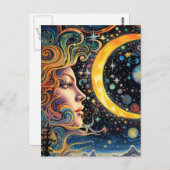 Galaktische Göttin Postkarte (Vorne/Hinten)