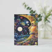 Galaktische Göttin Postkarte (Stehend Vorderseite)