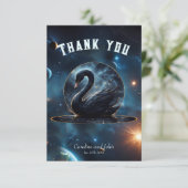 Galaktische Grace: Der Schwarze Schwan. Dankeskarte (Stehend Vorderseite)
