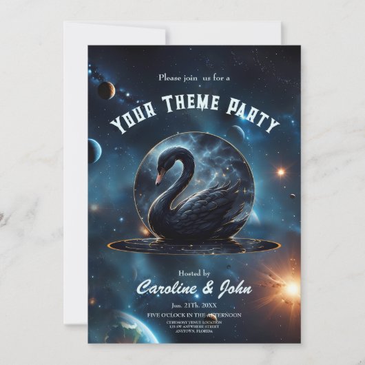 Galaktische Grace: Der Schwarze Schwan. Einladung (Vorderseite)