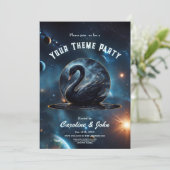 Galaktische Grace: Der Schwarze Schwan. Einladung (Stehend Vorderseite)