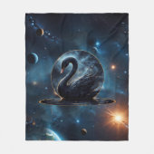 Galaktische Grace: Der Schwarze Schwan. Fleecedecke (Vorderseite)