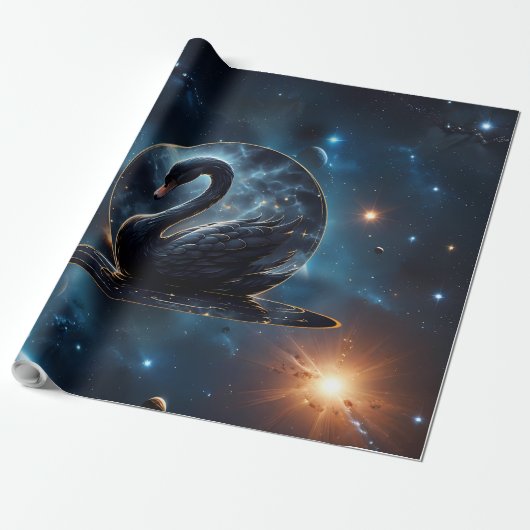 Galaktische Grace: Der Schwarze Schwan. Geschenkpapier (Ungerollt)
