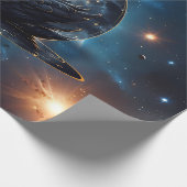 Galaktische Grace: Der Schwarze Schwan. Geschenkpapier (Ecke)