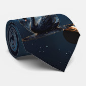 Galaktische Grace: Der Schwarze Schwan. Krawatte (Gerollt)