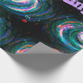 Galaktische Grüße im Weltraum Geschenkpapier (Ecke)