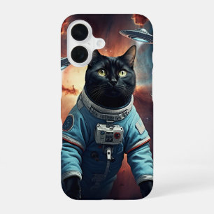 Galaktische Katzen-Astronautin iPhone 16 Hülle