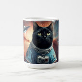 Galaktische Katzenastronautin Kaffeetasse (Mittel)