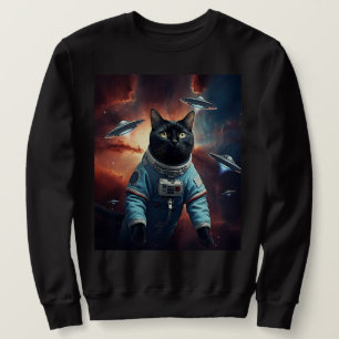 Galaktische Katzenastronautin Sweatshirt