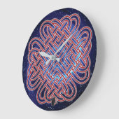 Galaktische keltische Liebe Knoten Große Wanduhr (Winkel)