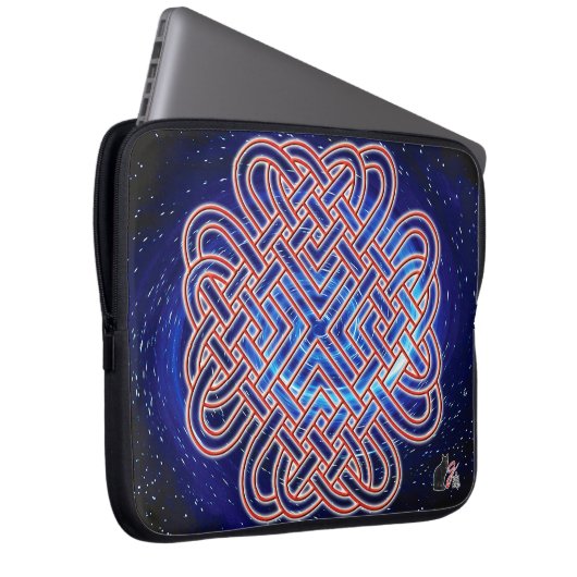 Galaktische keltische Liebe Knoten Laptopschutzhülle (Vorne Rechts)