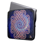 Galaktische keltische Liebe Knoten Laptopschutzhülle (Vorderseite Links)