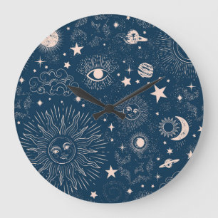 Galaktische Konstellationen: Raumdesign Große Wanduhr
