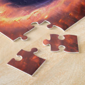 Galaktische lila, lebhafte Farben Schwarzes Loch k Puzzle (Seite)